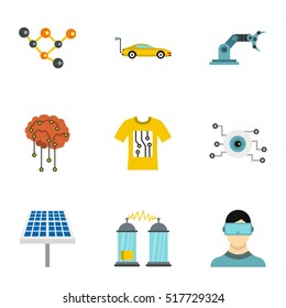 Computer latest devices icons set. Flat illustration of 9 computer latest devices vector icons for web