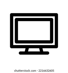 computer lcd line style icon vector
