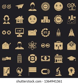 Computer learning icons set. Simple style of 36 computer learning vector icons for web for any design