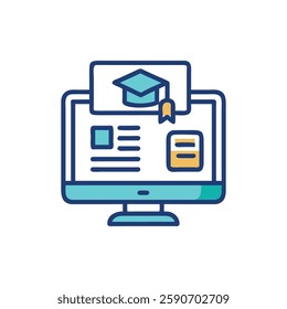 Computer Learning Symbol for Academic Resources