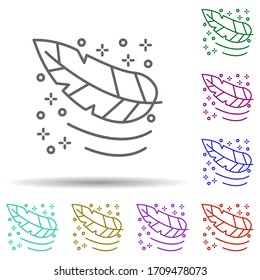 Icono de multicolor de pluma ligera para ordenador. Línea delgada simple, contorno vectorial de iconos de computadora para ui y ux, sitio web o aplicación móvil