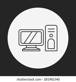 computer line icon