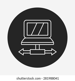 computer line icon
