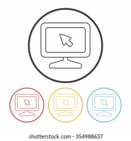 computer line icon