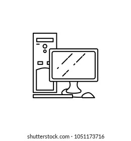 computer line icon from appliances . Vector isolated illustration