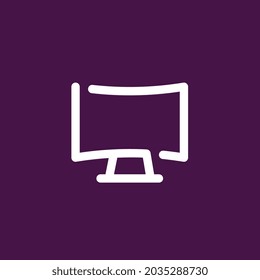 Computer Line icon for business website,apps, and many more