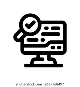 computer line icon. Clean and minimalist vector icon for websites, mobile apps, presentations, and logos. Fully scalable and customizable for any project.
