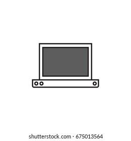 Computer line icon. Line icons with flat design elements on white background. Symbol for your web site design, logo, app, UI. Vector illustration, EPS