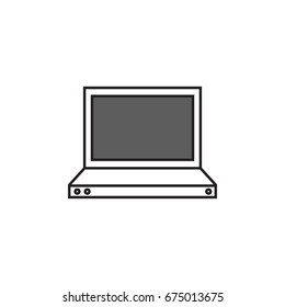 Computer line icon. Line icons with flat design elements on white background. Symbol for your web site design, logo, app, UI. Vector illustration, EPS