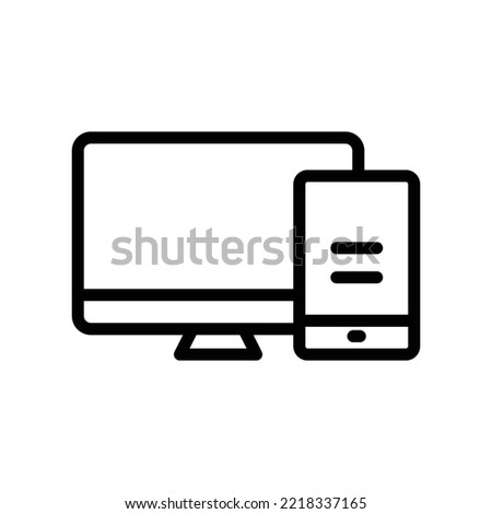 Computer line icon illustration. icon illustration related to electronic, technology. Simple vector design editable. Pixel perfect at 32 x 32