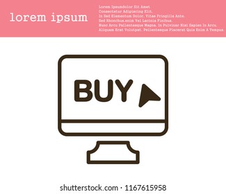 computer line icon, online shop