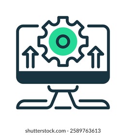 Computer line icon. Universal creative premium symbol. Vector sign icon logo template. Vector illustration