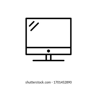 Computer line icon. Vector symbol in trendy flat style on white background. Web sing for design.
