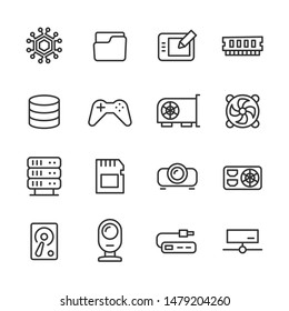 Computer - Line Icons - Vector icons set