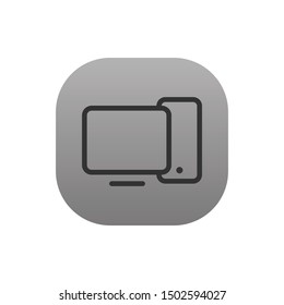 Computer  - Line Vector Icon