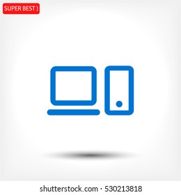 Computer. line vector icon