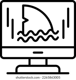 Computer Line Vector Icon Design