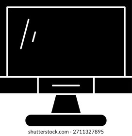 Diseño de iconos de Vector de línea de computadora