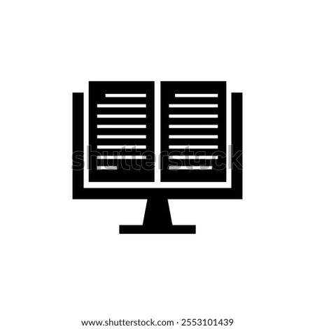 Computer Literacy icon on white background. Eps 10.
