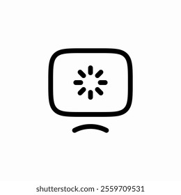 computer loading icon sign vector