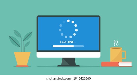 Computer Loading Process Concept System Software Stock Vector (Royalty ...