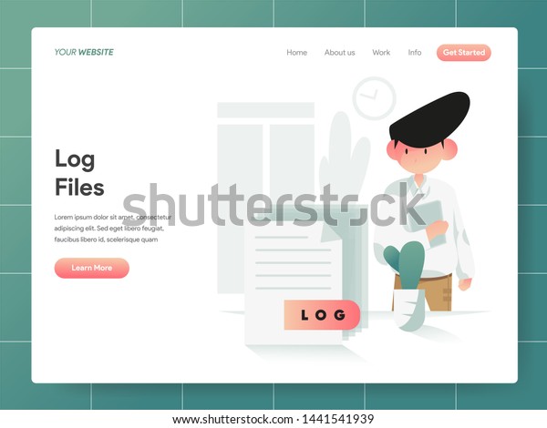 Computer Log File Illustration Concept Modern Stock Vector (Royalty ...