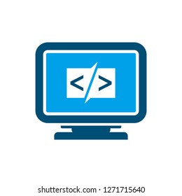 computer logo , coding logo , vector , icon