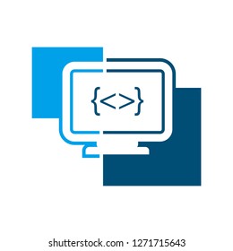 computer logo , coding logo , vector , icon