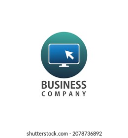 computer logo design vector, logos for technology company