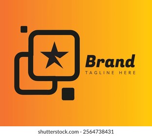Computer logo icon design template elements. Usable for Branding, Business and Technology Logos.
