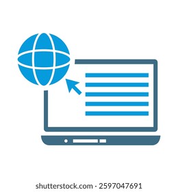 Computer logo icon design template