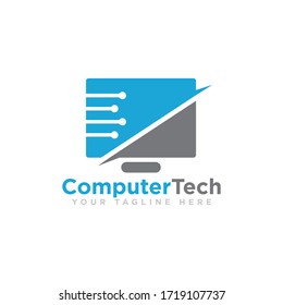 Computer Logo Icon Design Vector