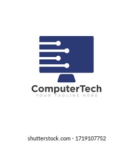 Computer Logo Icon Design Vector