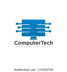 Computer Logo Icon Design Vector