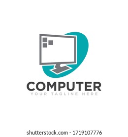 Computer Logo Icon Design Vector