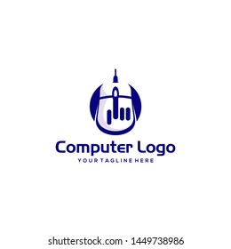 Computer Logo Images Stock Vectors