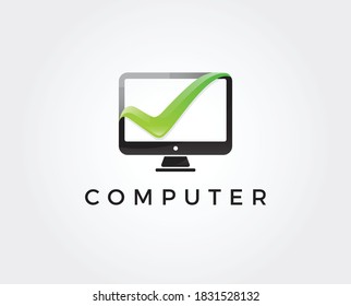 Computer Logo Images Stock Vectors
