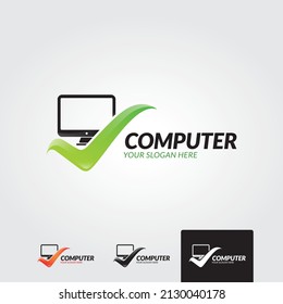 Computer Logo Images Stock Vectors