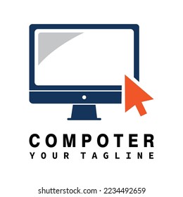 Computer logo, PC Logo Template vector symbol
