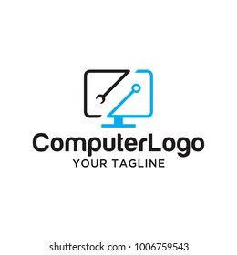 Computer logo template