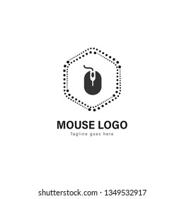 Computer logo template design. Computer logo with modern frame isolated on white background
