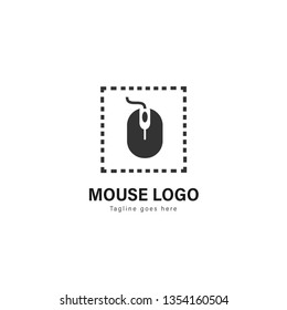 Computer logo template design. Computer logo with modern frame isolated on white background