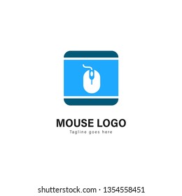 Computer logo template design. Computer logo with modern frame isolated on white background