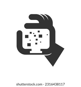 computer logo template. Icon Illustration Brand Identity. Isolated and flat illustration. Vector graphic