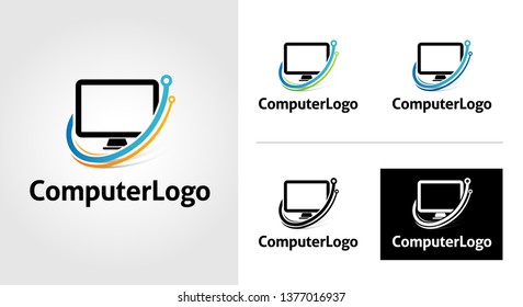 Computer Logo Template Set