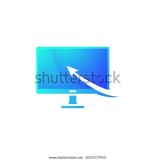 Computer Logo Vector Icon Design Illustration Stock Vector Royalty