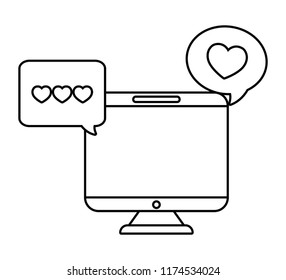 computer and love design