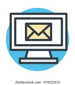 Computer Mail Vector Icon