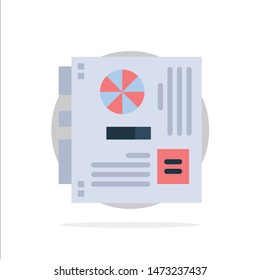 Computer, Main, Mainboard, Mother, Motherboard Abstract Circle Background Flat color Icon