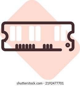 ComputerMainboard, Illustration, Vektorgrafik auf weißem Hintergrund.